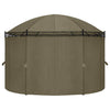 Gazebo with Curtains 520x349x255 cm Taupe 180 g/m²