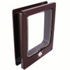 Lockable Pet Door 4Way Locking Small Medium Large Dog Cat Flap White/Brown Frame
