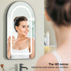 Arched LED Bathroom Mirror Cabinet with Storage Wall Mounted For Bathroom Black