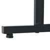 Dining Table Rectangle Marble Effect Top with Metal Black Legs for Home Kitchen
