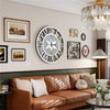 LUVODI Decorative Mirrored Wall Clock Almost Silent Easy to Read for Living Room
