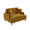 Mustard Velvet Love Seat - Payton PAY044