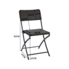 Square Garden Plastic Patio Dining Table & Folding Chairs Outdoor Furniture Set