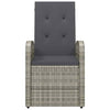 Swpsd Reclining Garden Sofa Chairs with Cushions 2 pcs Grey Poly Rattan U9R3