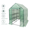Outdoor Greenhouse Garden PE Plastic Grow Green House w/ 4 Shelves Planting Shed