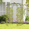 Costway Birdcage Shape Gazebo Pergola Pavilion Galvanized Metal Arch Trellis