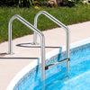3-Step Swimming Pool Ladder w/ Non-slip Steps & Handrails-Sliver