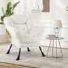 Home Office Accent Sofa Chair Leisure Lounge Armchair with Stool-Beige