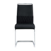 Dining Chairs Set of 2 Faux Leather with Stylish Chrome Cantilever Metal Frame
