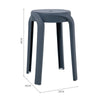 Set of 10 Plastic Stacking Stools Space Saving Stackable Kitchen Dining Chairs