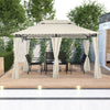 Mondeer 3x4m Garden Gazebo Heavy Duty Garden Marquee Party Camping Tent Canopy
