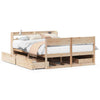 Bed Frame without 160x200 Solid Wood Pine K8F5