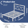 4ft6 Heavy Duty Metal Bed Frames with LED Light Headboard & Charging Socket Vjdm