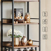 Industrial Rack Freestanding with glass holder and storage for Cellar