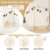 3-4 Kids Large Play Tent House Kids Play w/Star Lights-Beige