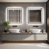 800x800mm Splendent Cube LED Bathroom Mirror with Lights | IP65| Demister| Touch