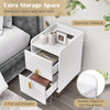 Nightstand Home Bedside Sofa Side Table Heavy-duty End Table w/ Charging Station