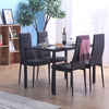 Set of 2/4Pcs Dining Chairs Velvet/PU Padded Seat Metal Legs Home Office Kitchen