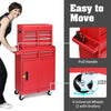 Heavy Duty Roller Tool Cabinet Storage Chest Box Garage Workshop 4 Drawers Red