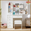 Dressing Table with 10 LED Light Mirror 6 Drawers Vanity Make Up Desk Bedroom UK