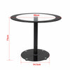 90 Round Dining Table Glass Kitchen Dining Room Lounge Black Only Table NO Chair