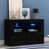 Modern 100cm TV Unit Cabinet Stand Matt Body & High Gloss Door with LED Lights