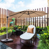 3.3m Patio Offset Cantilever Umbrella Outdoor Round Hanging Market Parasol