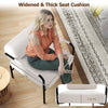 Comfy Side Armchair Modern Leisure Chair with Metal Armrests-White