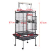 Large Bird Cage Parrot Cage Open Top Rolling Wheels for Canary Budgie Parakeet