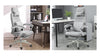 Home Office Chair Swivel Desk Chair with Adjustable Height Footrest Grey