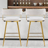 Set of 2 Breakfast Bar Stools Fabric Padded Bar Chairs Seat Kitchen Pub Stool