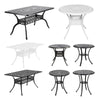 Cast Aluminium Garden Table And Chairs Outdoor Dining Bistro Furniture White Set