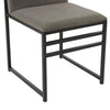 Dusk Rae Dark Taupe Velvet & Black Metal Set of 2 Dining Chairs