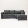 Luxury 2, 3 Seater Linen Fabric Couch Sofa Corner Chaise Living Room Furniture