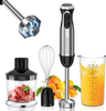 1000W 4-in-1 Electric Hand Blender Set with Whisk, Chopper, 20-Speed & Cup