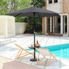 Garden Patio Parasol Sun Shade UV Protection Umbrella Steel Tilting Crank Handle
