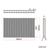 Black Radiator Vertical Horizontal Flat Panel Central Heating Rads 1800 1600 600