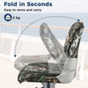 Outdoor Low Back Padded Boat Seat Folding Fishing Captain Boat Seat with Cushion