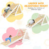 Toddlers 3 in 1 Climbing Toy Set 3 Piece Triangle Ladders and Ramp Sliding Toy