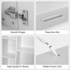LED Bathroom Mirror Cabinet 3 Color Dimmable Light with Storage Shelves 72x80cm