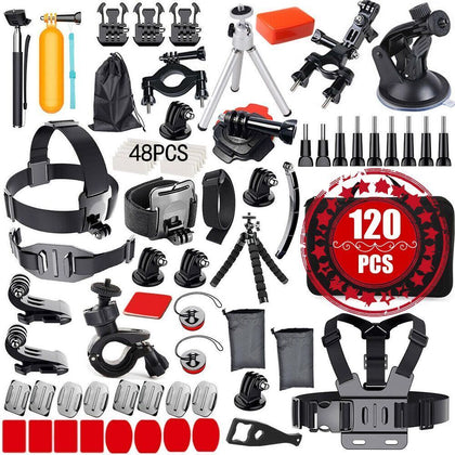 120PCS Camera GoPro Accessories Hero 8 7 6 5 Black HD Action Camera Sport Kits