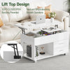 4 in 1 Lift Top Coffee Table Storage High Gloss Dining Table Drawer Living Room
