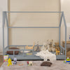 3ft Kids Bed House Soild Pine Wood Single Bed Frame Children Bedstead Grey