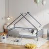 Kids Playhouse Platform Children Kid Treehouse Bed Frame Solid Wooden Bed Canopy