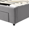 Ottoman Storage Gas Lift Bed Upholstered 4ft6 Double Bed Frame with Drawer Grey