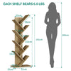 Tree Bookshelf Tall Wooden Bookcase Display Storage Shelving Units Living Room