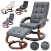 Adjustable Swivel Chair Recliner Armchair Home Lounge Sofa Chair With Footstool