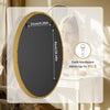 Gold Aluminum Frame Oval Vanity Mirror Wall Mounted Art Mirror for Bedroom Decor
