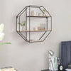 Book Shelves Wall Mounted Black Display Shelf Storage Rack Decorative Open Unit