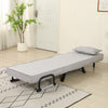 Sofa Bed Versatile Convert Single 4-in-1 6-Position 85° Sleeper Recliner L-Grey